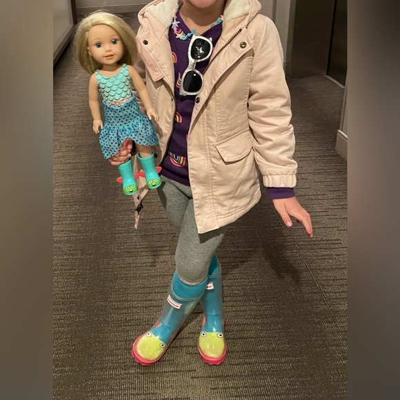 American Girl, Peek-a-Boo Wellies for Girls, WellieWishers | Sz 10/11 - Picture 3 of 10